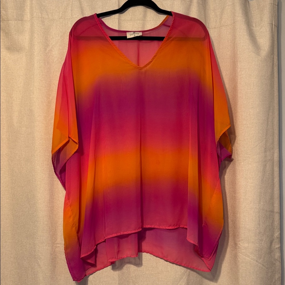 Red Dress Boutique Vibrant Pink and Orange Tunic
